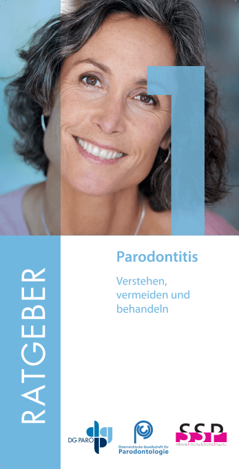 Broschüre: Parodontitis – verstehen, vermeiden, behandeln; Patientenratgeber der DG PARO.